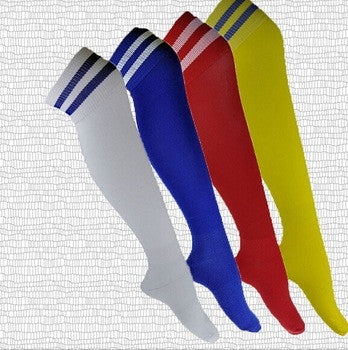 Soccer Rugby Sport Long Tube Cotton Absorbent Socks 1 Pair Men Summer Striped High Knee Football Socks